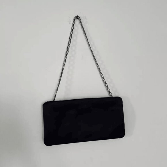 Chanel Satin Party Cocktail Small purse bag camellia Crystals rhinestones - Picture 5 of 9